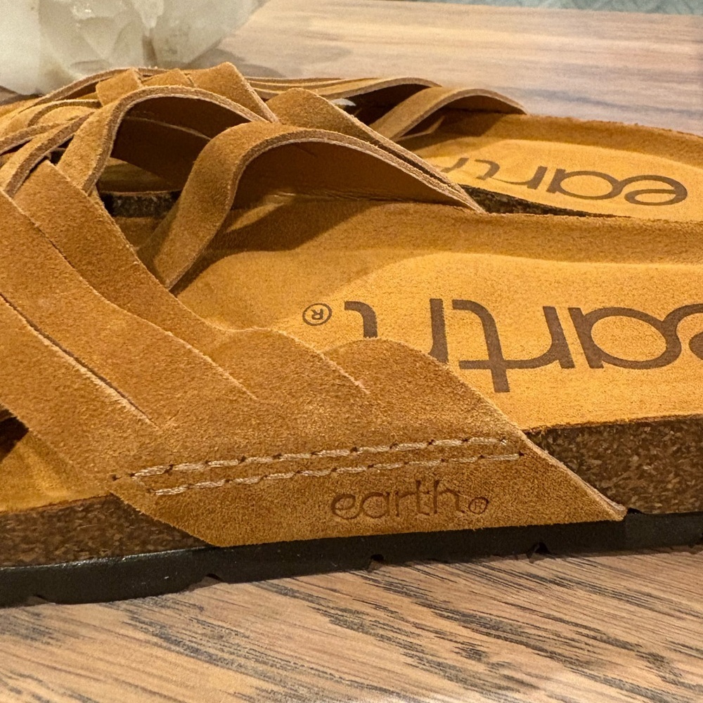 Earth Women's Atlas Round Toe Footbed Slip-On Casual Sandals New - Picture 5 of 8